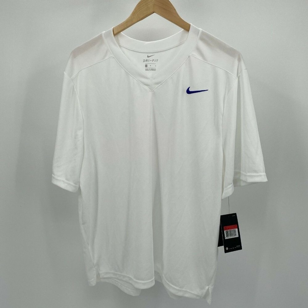 Nike Dri-Fit White Men's Size Large Jersey Athletic Lacrosse Shirt NWT